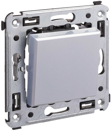 Выключатель кнопочный без рамки DKC Avanti 1-кл. закаленная сталь картинка